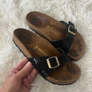 Birkenstock Shiny Snake Madrid Sandals - Women’s Size 5